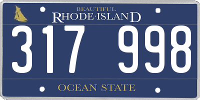 RI license plate 317998