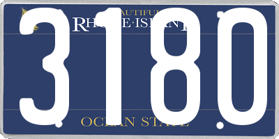 RI license plate 3180