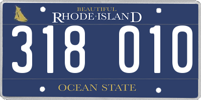 RI license plate 318010