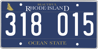 RI license plate 318015