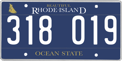 RI license plate 318019