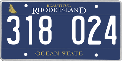 RI license plate 318024