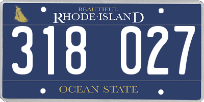 RI license plate 318027
