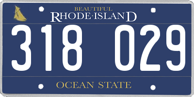 RI license plate 318029