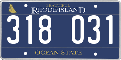 RI license plate 318031