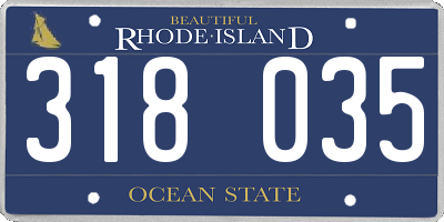RI license plate 318035