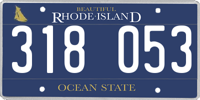 RI license plate 318053