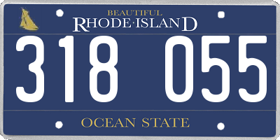 RI license plate 318055