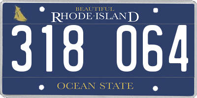 RI license plate 318064