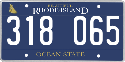 RI license plate 318065