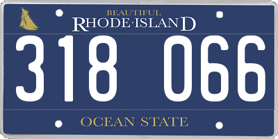 RI license plate 318066