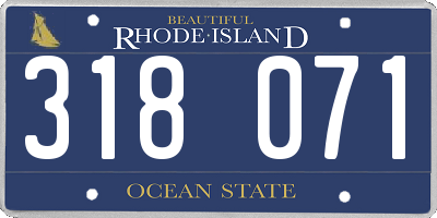 RI license plate 318071