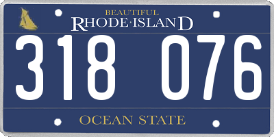 RI license plate 318076