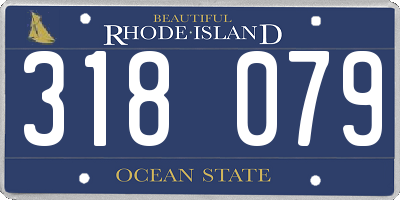 RI license plate 318079