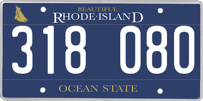 RI license plate 318080