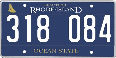 RI license plate 318084