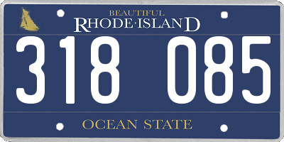 RI license plate 318085