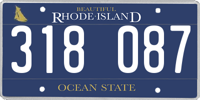 RI license plate 318087