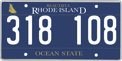 RI license plate 318108