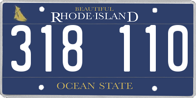 RI license plate 318110