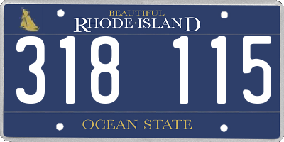 RI license plate 318115
