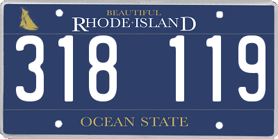 RI license plate 318119