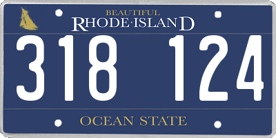 RI license plate 318124