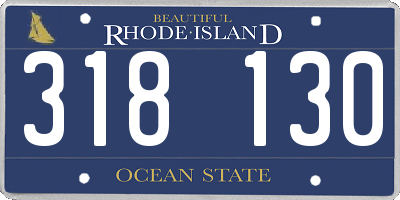 RI license plate 318130