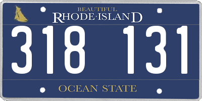 RI license plate 318131