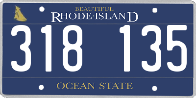 RI license plate 318135