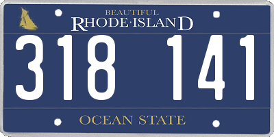 RI license plate 318141