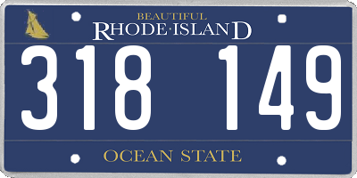 RI license plate 318149