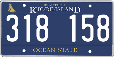 RI license plate 318158