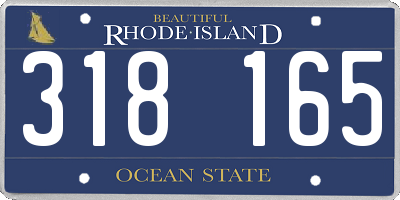 RI license plate 318165