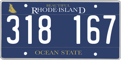 RI license plate 318167