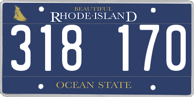 RI license plate 318170