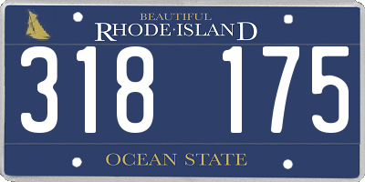 RI license plate 318175
