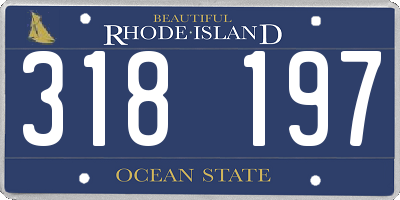 RI license plate 318197