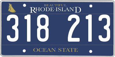RI license plate 318213