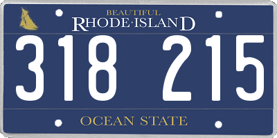 RI license plate 318215