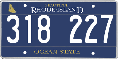RI license plate 318227