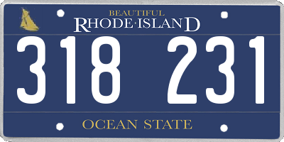 RI license plate 318231