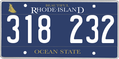 RI license plate 318232