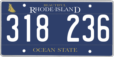 RI license plate 318236