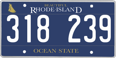 RI license plate 318239