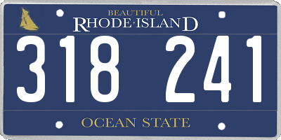 RI license plate 318241