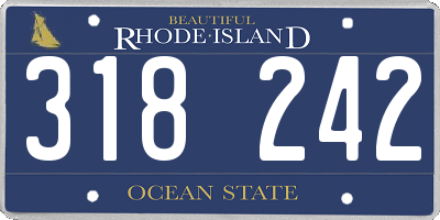 RI license plate 318242