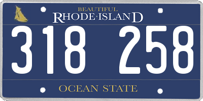 RI license plate 318258