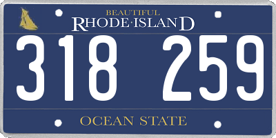 RI license plate 318259