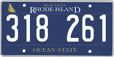RI license plate 318261
